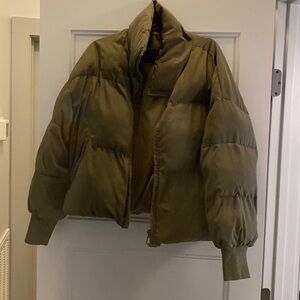 Amazon Olive Green Puffer Jacket